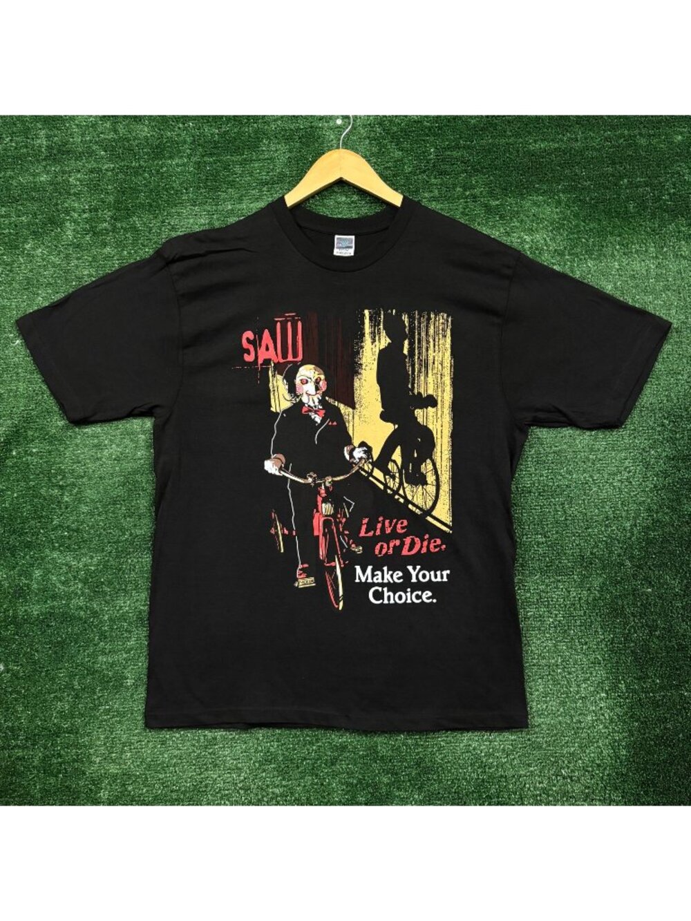 Saw Live or Die Make Your Choice Horror T-Shirt Size Large